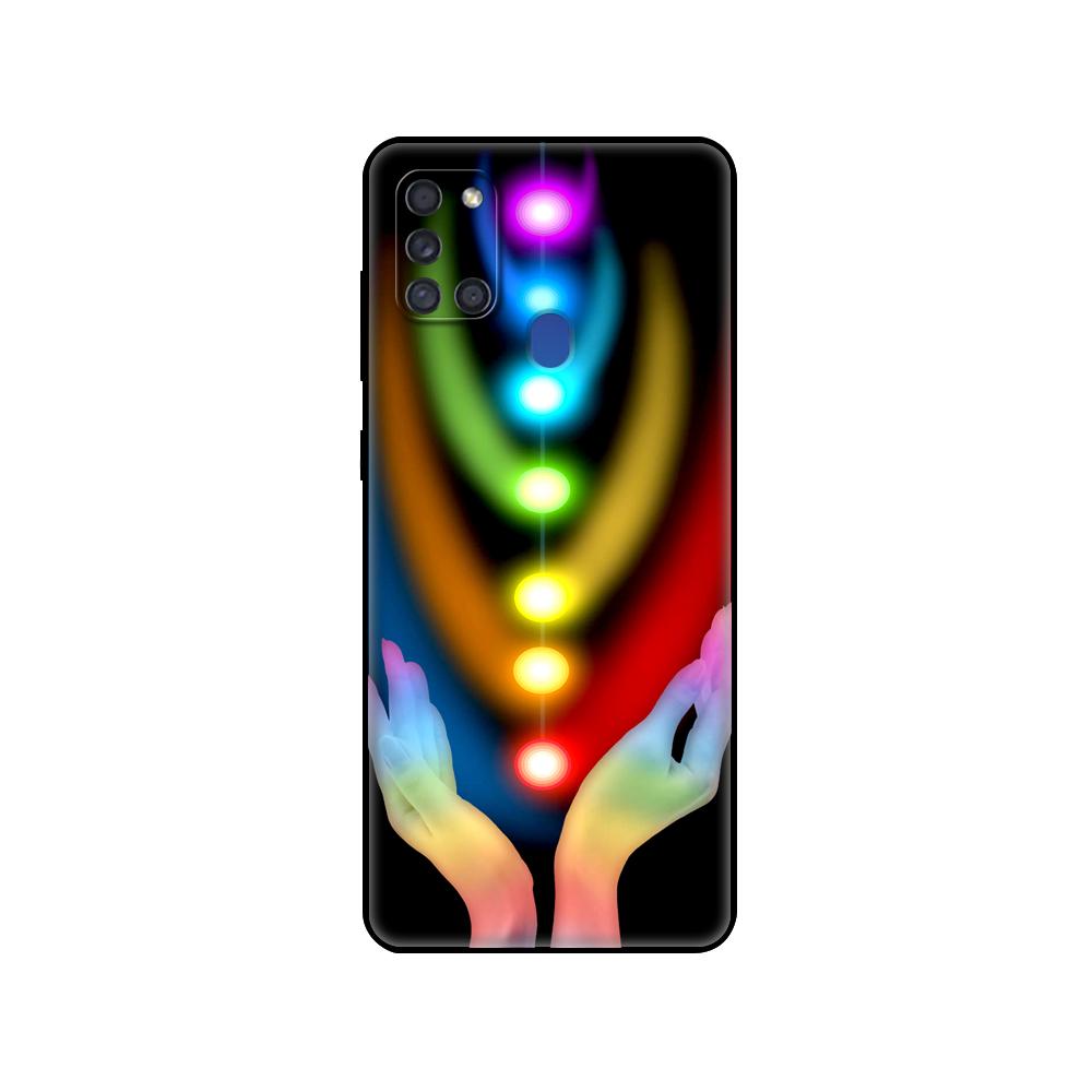 Black Tpu Case For Samsung Galaxy A50 50S A30S A10 A01 A11 A21S A31 A41 A51 A71 M21 M30S S10 LITE Mandala Chakra Insist Yoga