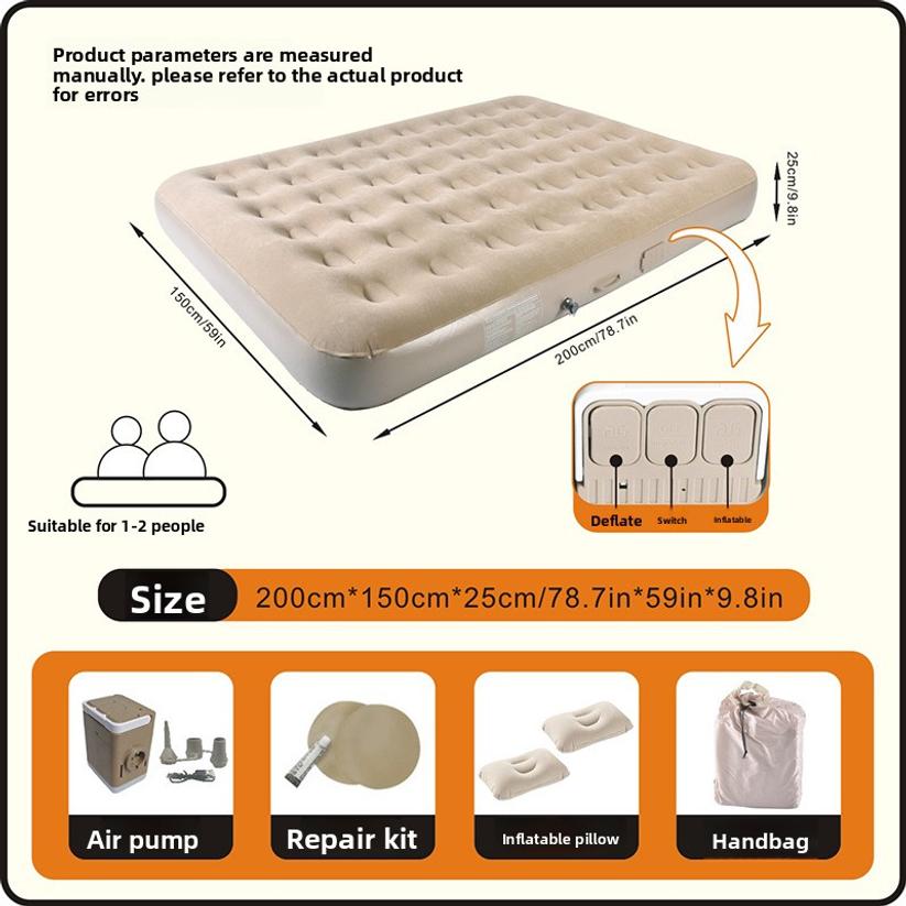 Outdoor Bed Air Cushion Nap Bed Heightening Thickening Air Mattress Inflatable Bed Home Single Air Mattress Double Lunch Break