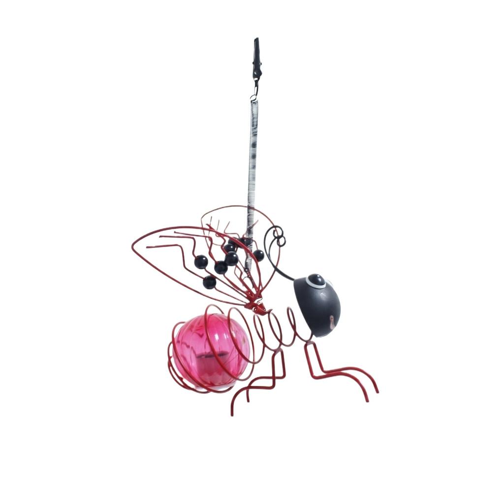 Outdoor Waterproof Garden Patio Decorative Hanging Insect Light Sculpture Solar Powered Landscape Accent Lighting for Yard