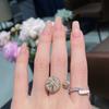 Exquisite Luxury Full Diamond Six Pointed Star Ring Adjustable Opening New In Charms Beads Shine Ring Banquet Jewelry Gifts