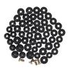48PCS Plumbing Faucet Seal Washer O-ring Rubber Faucet Washer Assortment with Screws Flat Beveled for Repairing Faucet Leak