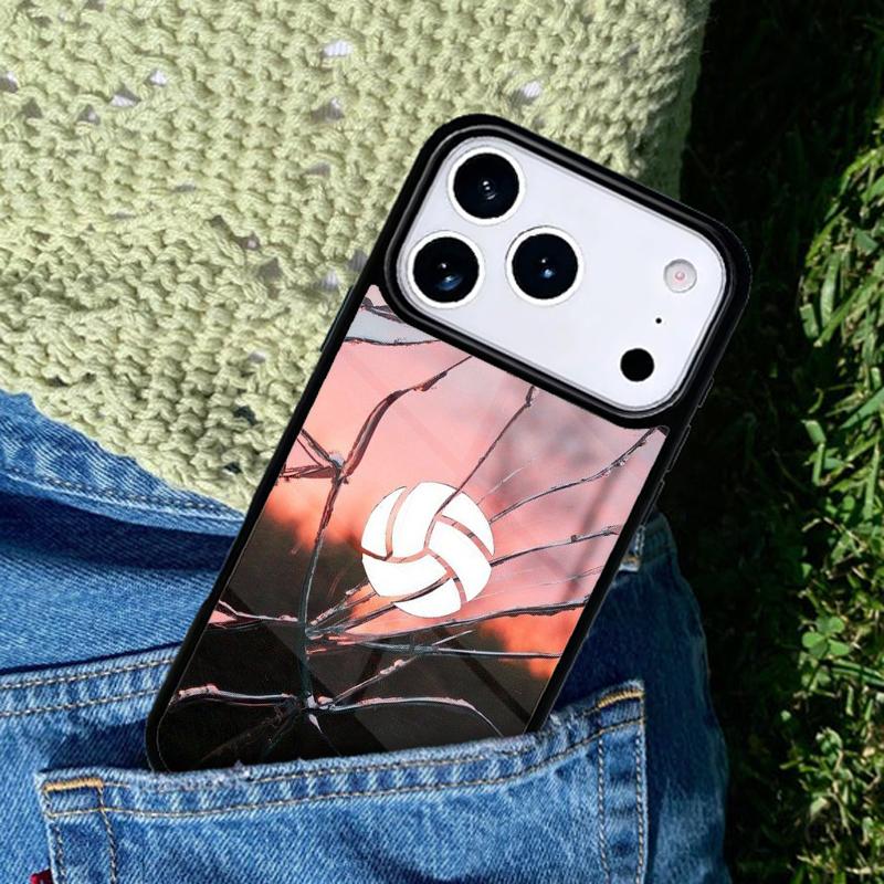 Volleyball Handyhülle Für iPhone 17 AIR 16 Pro Max 15 14 Pro 11 12 13 Stoßfeste Silikonhülle
