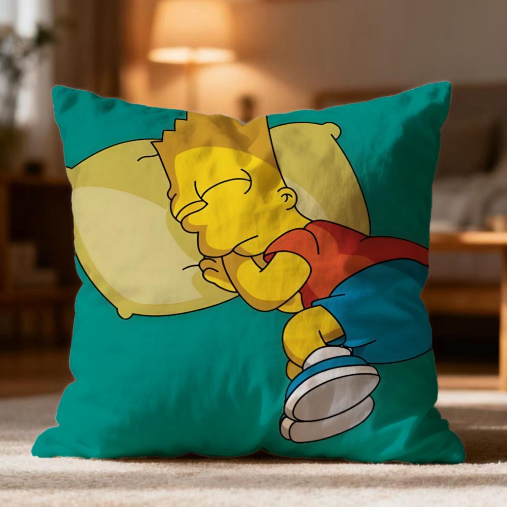Hot T-Tthe Simpsons Cushion Cover Soft Washable Pillow Case Multi-Scene For Couch Bed Travel Office Use