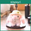 Cute Bunny Plush Keychain With Simulated Pearl Decor Embroidered Flower Hat For Gift And Bag Decoration