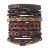 European and American Men's Retro Weaving, Bracelet DIY Six-piece Set, Multi-layer Bracelet, Jewelry