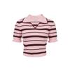 VEROMODA Women's Striped Knit Top with Ruffle Cuffs