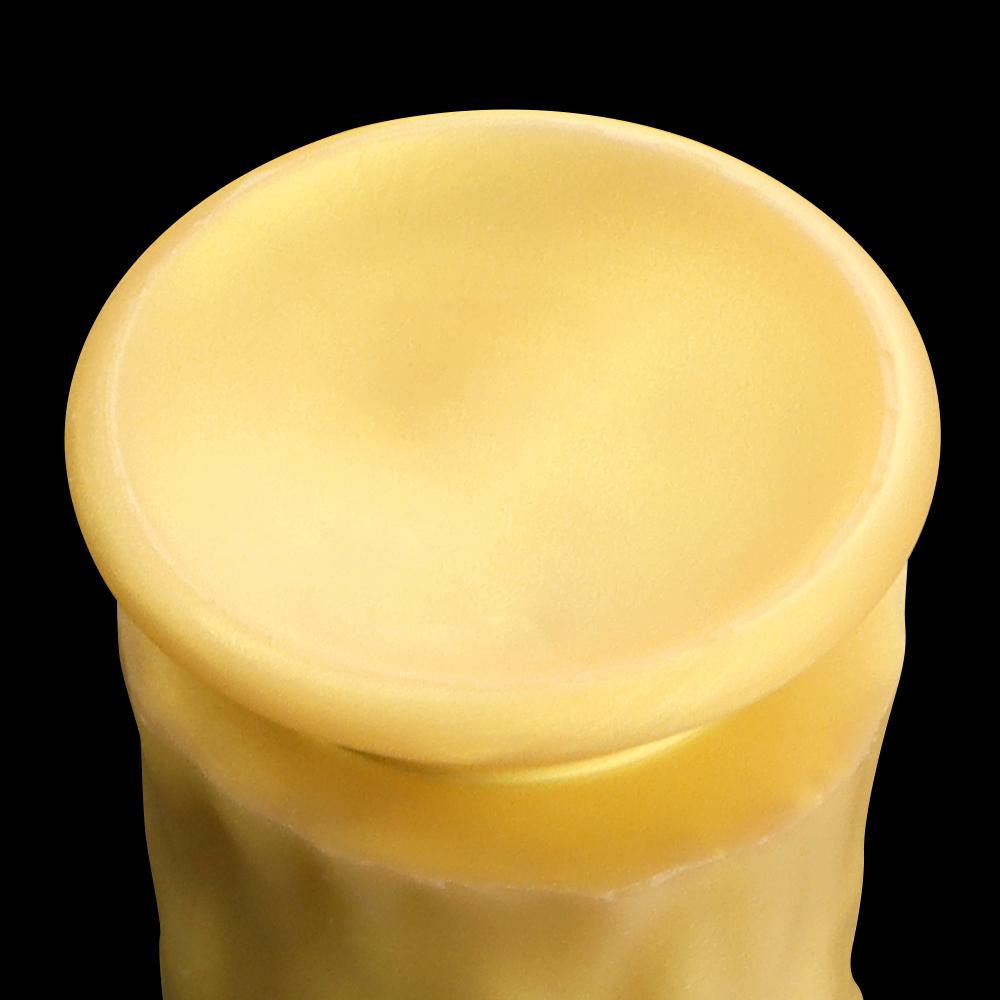Goldfarbener Silikon-Analplug, extra langer Anal-Masturbator, Fisting-Sklave, riesiger Dildo mit Saugnapf, Umschnalldildo, realistischer Schwanz