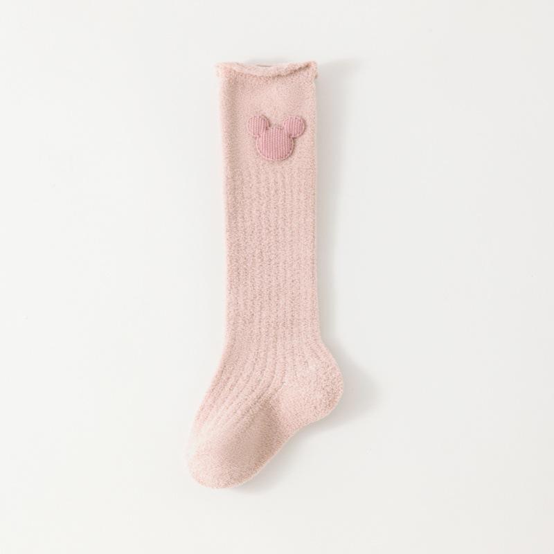 2025 Warm Cartoon Velvet Baby Knee-High Socks for Autumn/Winter