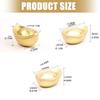 Golden Ingot Shape Tin Candy Chocolate Holder Box Metal Candy Container For Wedding Chinese Spring Festival Celebration
