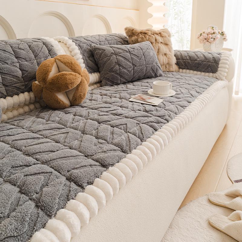 

Нескользящая плюшевая подушка для дивана на осень/зиму - трехместная 45x45cm Pillowcase