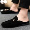 Plus Size Open Back Casual Shoes Half Shoes For Men Mules Loafers Slippers Closed-Toe Backless Slides Sandal Slip On Flats
