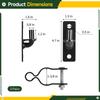 2 PCS 1-3/8 In Wall Mount Gate Hinge, Metal Chain Link Fence Post Hinges, Rustproof Metal Outdoor Gate Hinge, Heavy Duty Chain Link Fence Frame