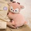 Stuffed PInk Brown Deer Animals Soft Dolls Throw Pillow Comfort Moose Doll Cartoon Toys for Girls Birthday Gifts Home Decor