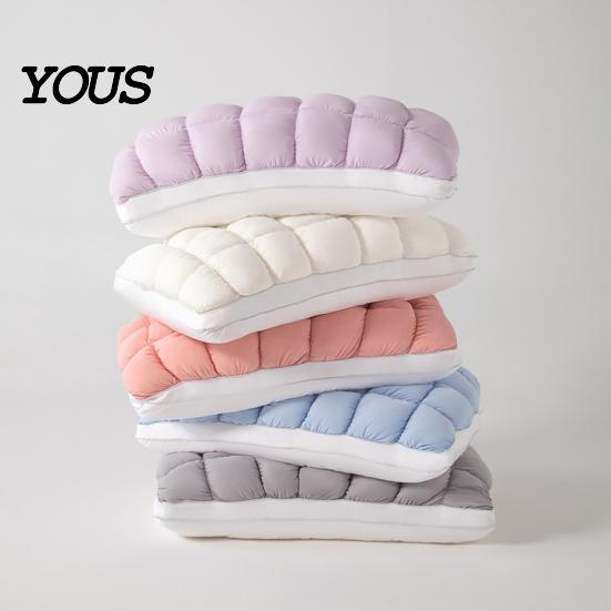 Relaxing Cloud Soft Sleep Pillows Cooling Quilted Puff Pillow, Cloud-Like Bed Down Alternative Washable Bedding Accessories Fluffy Pillow for