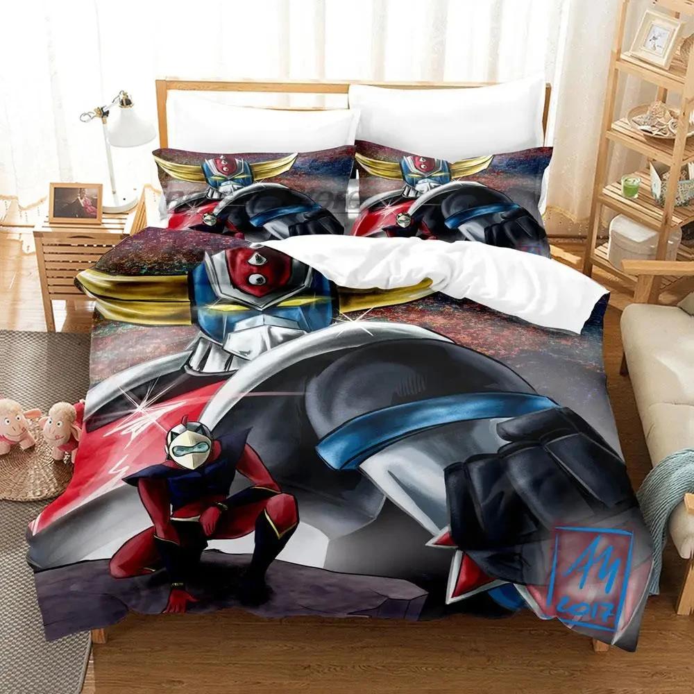 Mechanical Goldorak Boys Bedroom Bedding Single Twin Full Queen King Size Aldult Duvetcover Anime Bed Sheet Set