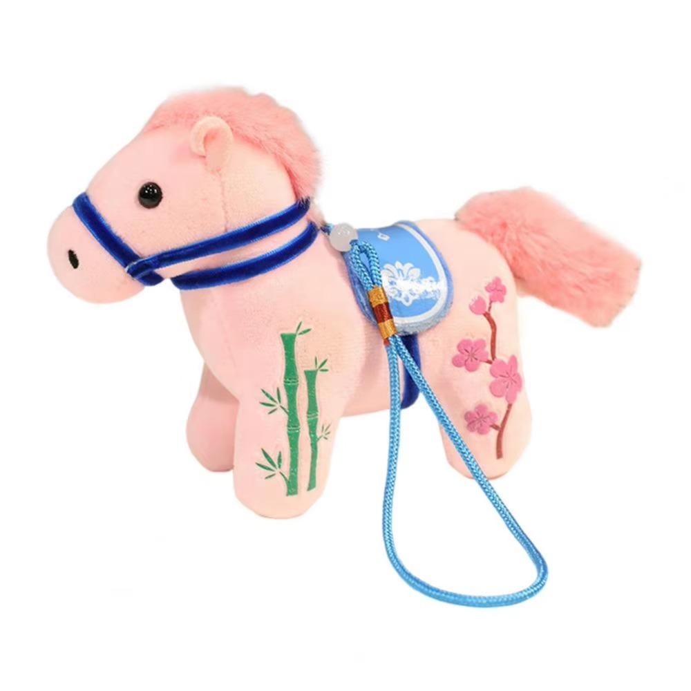 Cute Stuffed Animal Horse Kawaii Zodiac Pony Figurine Plush Horse Doll Pendant Chinese Zodiac