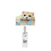 1Pc Funny Cat Meme Acrylic Badge Holder Retractable Easy Pull Badge Reel Lanyard for ID Card Holder Name Tag Key Nurse Accessory