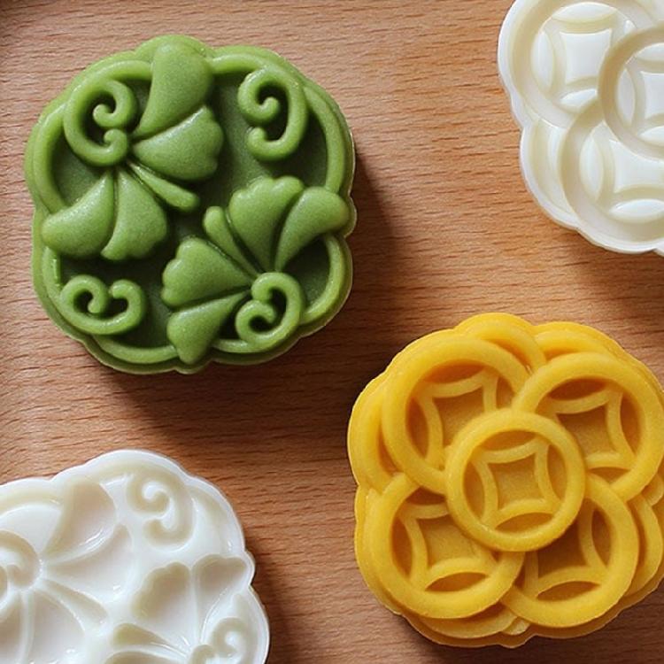 Mooncakes Mold with 2 Stamp Pineapples Cake Bakewares Hand Pressed Dessert Baking Moulds Bean Pastes Cake Molds