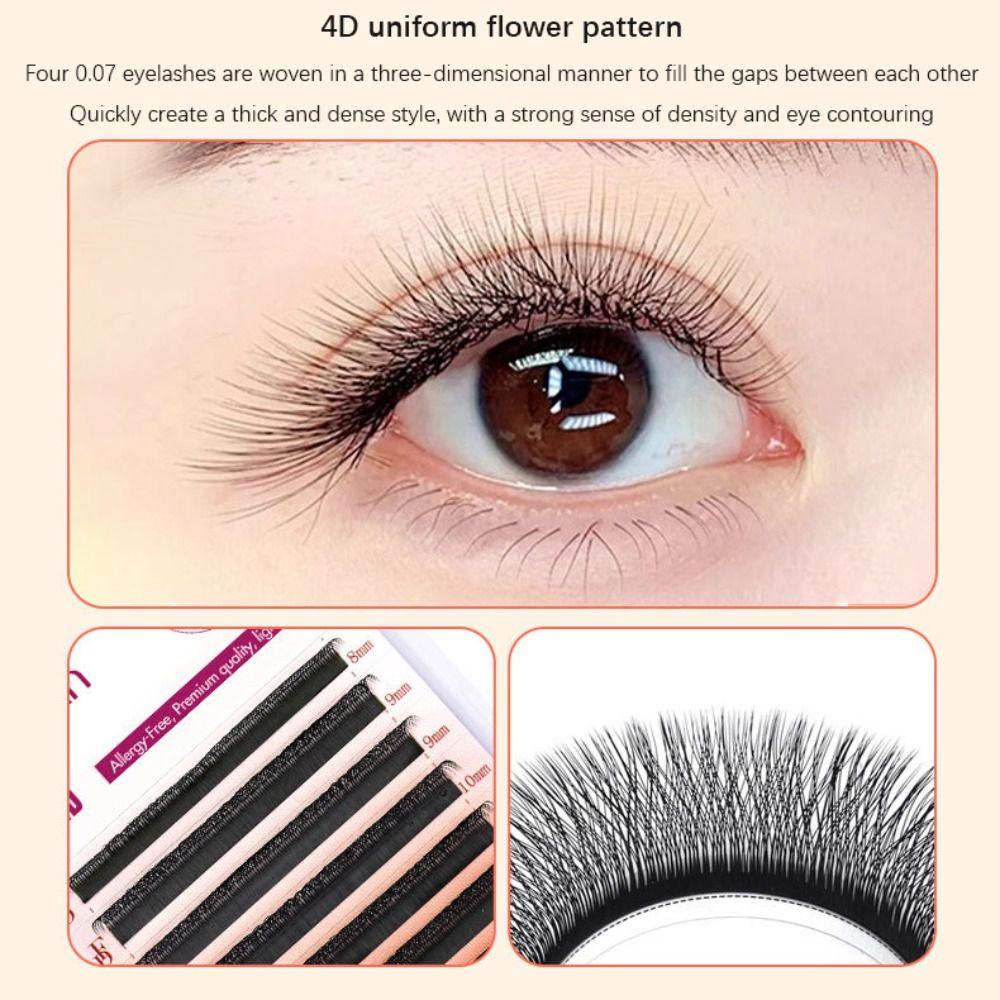 C Curl Eyelashes Extensions 4D W Shaped Faux Lashes Natural False Eyelashes  Women