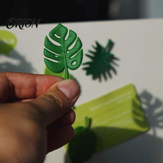 Leaf Shape Refrigerator Magnet 4Pcs 3D Monstera Magnet, Tropical Leaves Decorative Fridge Whiteboard Memo Notes Photo Holder for Home Kitchen