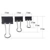 lingzaling 25mm Double Clips Black Pack of 20
