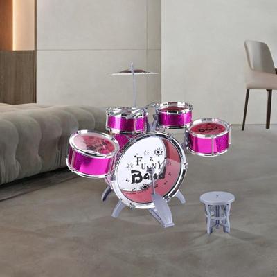 Beginners Kids Drum Set Bass Kits Musical Toy Toddlers Educational for Preschool