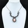 Pink Opal Necklace Copper Wire Wrapped Necklace Handmade Copper Jewelry Dainty Necklace Gemstone Necklace Wire Wrapped Jewelry Wedding Gifts
