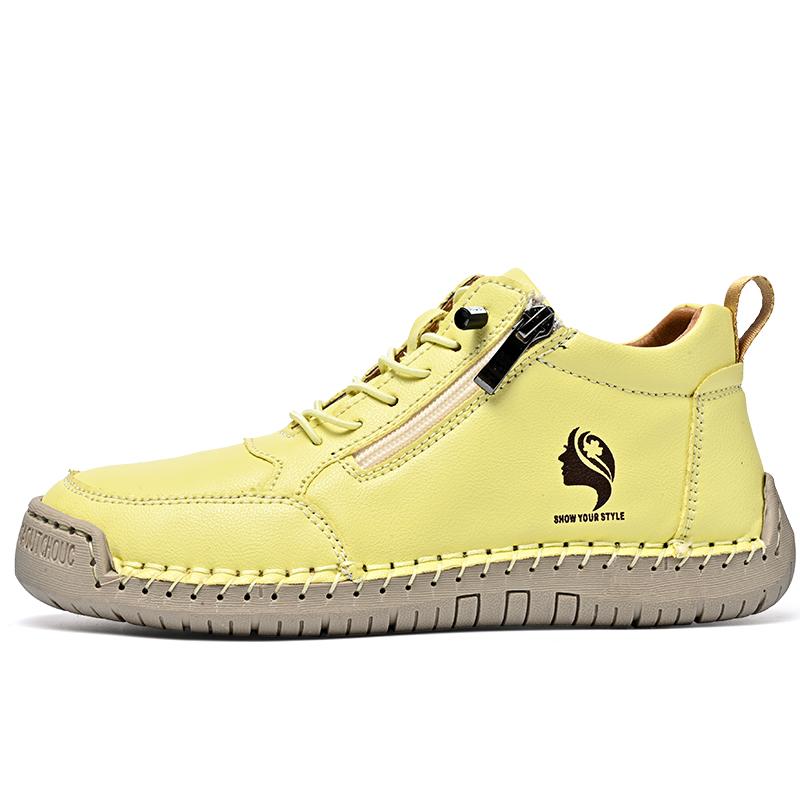 36-43 Women's Casual Leather Shoes Large Size Women's Driving Car Shoes Breathable Handmade Casual Shoes