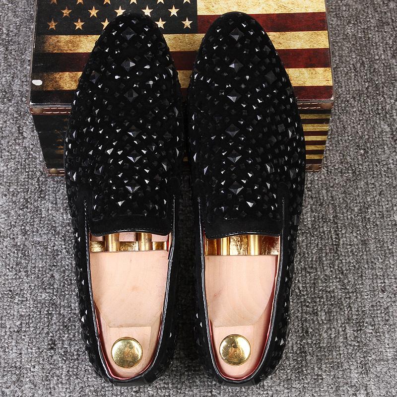 Mode Weiche Mokassins Streetstyle Herren Slipper Kleidschuhe Mode Flats Punk Stil Herren Loafer Design Männlich Lässige Friseurschuhe