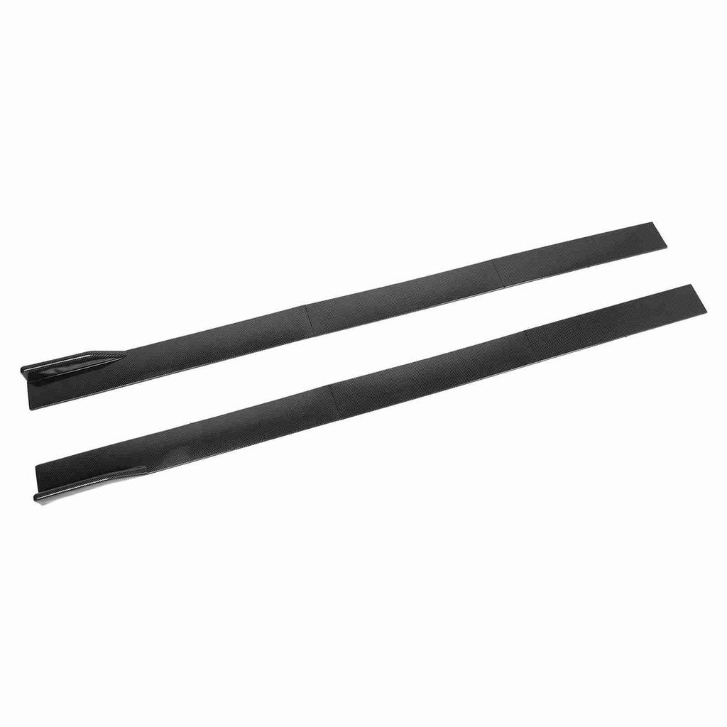 6PCS Car Side Skirt Carbon Pattern 3 Section Type Side Skirts Winglets Diffusers Replacement For