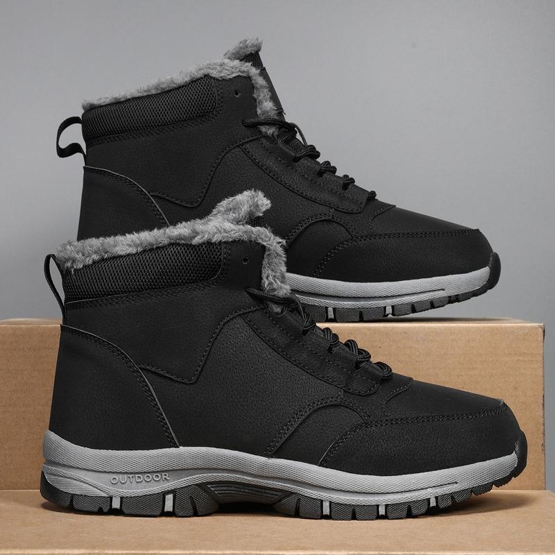 39-46 Autumn and Winter Men's Large Size Plus Velvet Rubber Bottom Winter Shoes Men's Winter Snow Boots