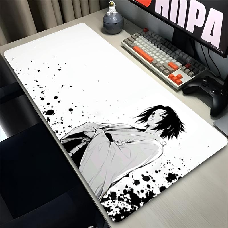 Large Mouse Pad Black And White Anime Table Mat Keyboard Pad NonSlip Gaming Accessories Naruto Sasuke Xxl Esports Game Mousepad