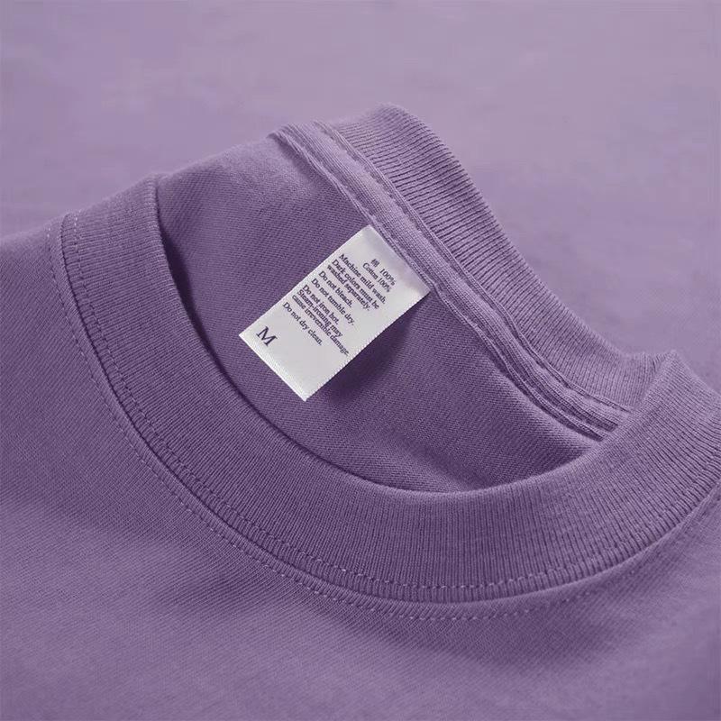 T-shirt da uomo girocollo pesante a tinta unita 320g: Opaco, Stile Americano, Vestibilità Ampia, Manica Corta, Abbigliamento Estivo XL (160-180 lbs)