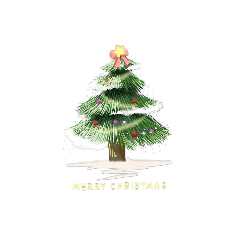 Bow Green Christmas Tree Electrostatic Sticker Shop Window, Festival Shop Decoration, Event Gift Box, Glass Door Sticker