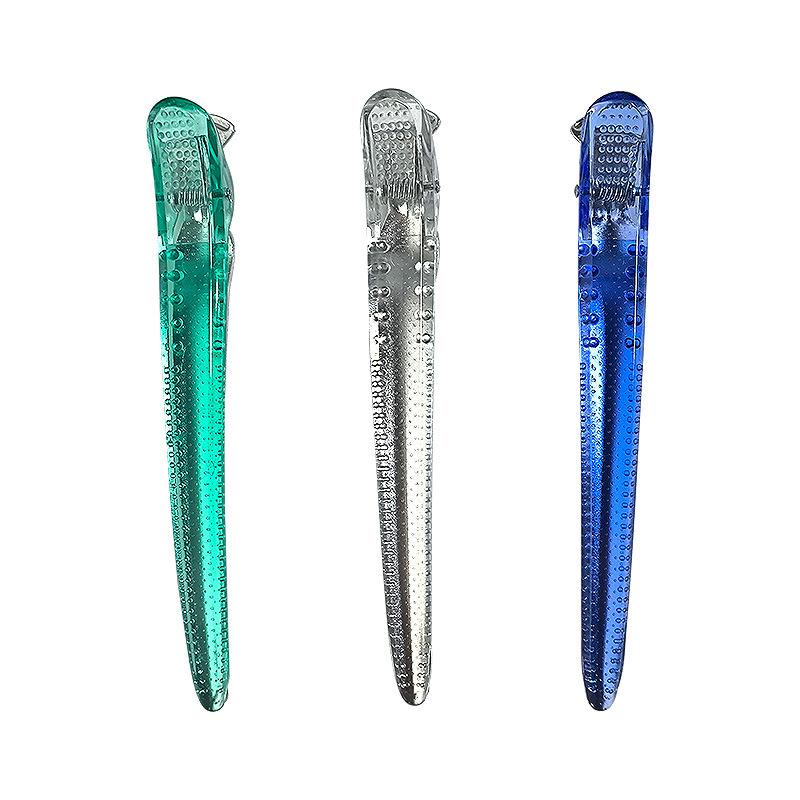 

5pcs Crystal Clear Hair Sectioning Clips - No-Slip Duckbill & Jaw Clamps for Cutting, Styling & Highlighting, Professional Hold for Salon & Home Use