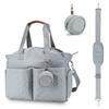Grote Capaciteit Polyester Luiertas voor Moeders Borstkolfvak Schoudertote & Geïsoleerd Flesje Pouch Multifunctioneel Reizen