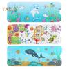 Bathtub Mat Cartoon Printed Anti-Slip with Drainage Holes Strong Suction Cups Safe Fun Bathing Experience Children Shower Mat