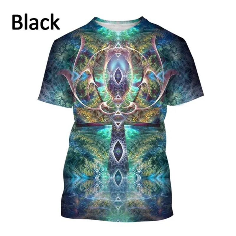 Colorful Animal Avatar 3D Printed Adult Casual Short Sleeved T-shirt