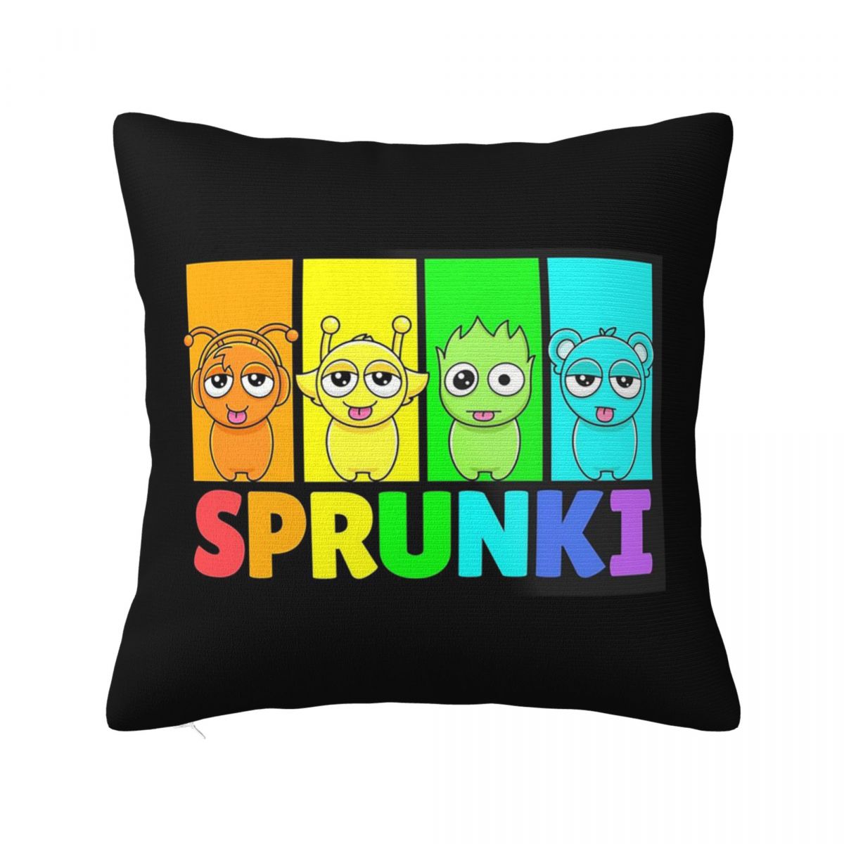 

Sprunki Full Width Music Game Square Pillowcase Cushion Cover Pillow Case Throw Pillow Cover for Home Bedroom Car 12x12Inch