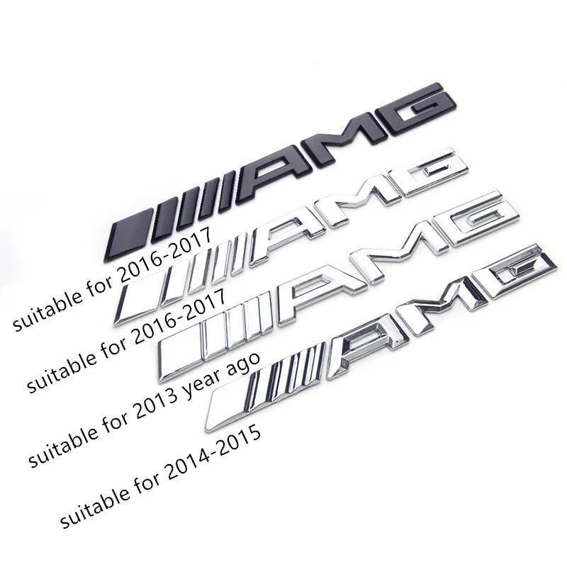 For Me BenzBenz Amg 3D Plastic Car Emblem Sticker for  Mercedes Benz A B C E G CLA GLK CLASS W221 W212 W213 W176 W205 W177 X253 Decoration