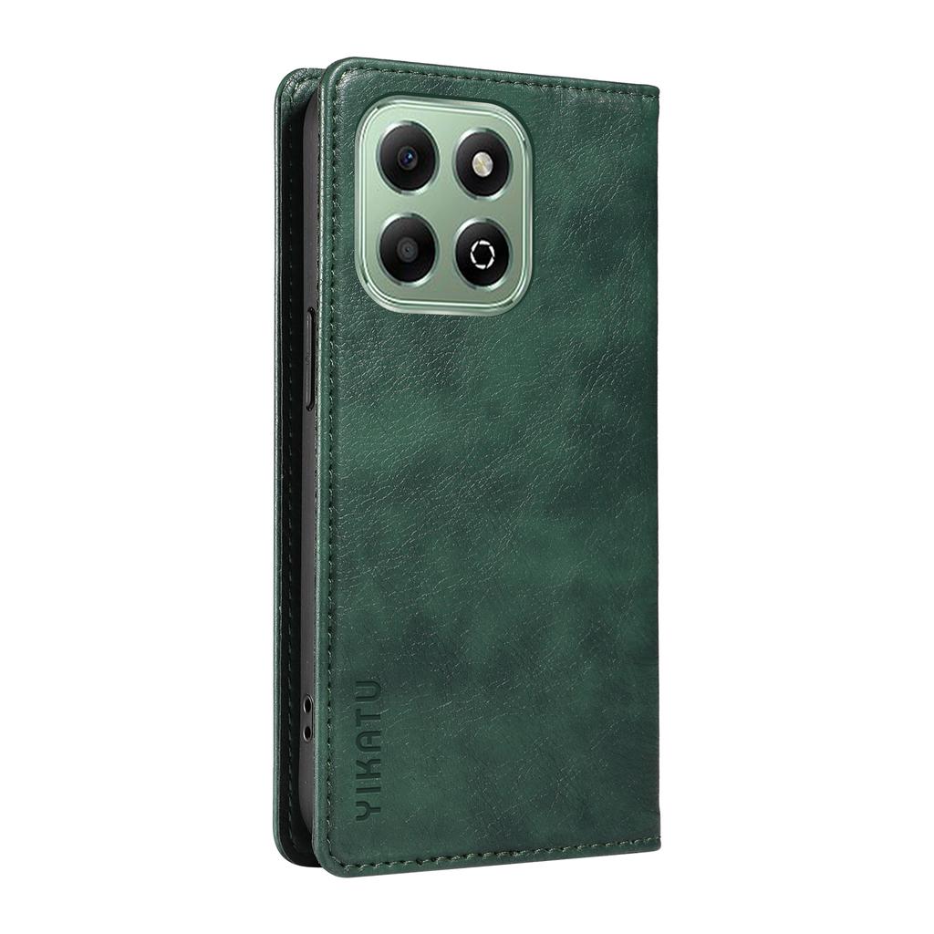 YIKATU YK-006 For Honor X6b 4G Case Wallet Litchi Grain Leather Phone Cover Magnetic Auto-Absorbed