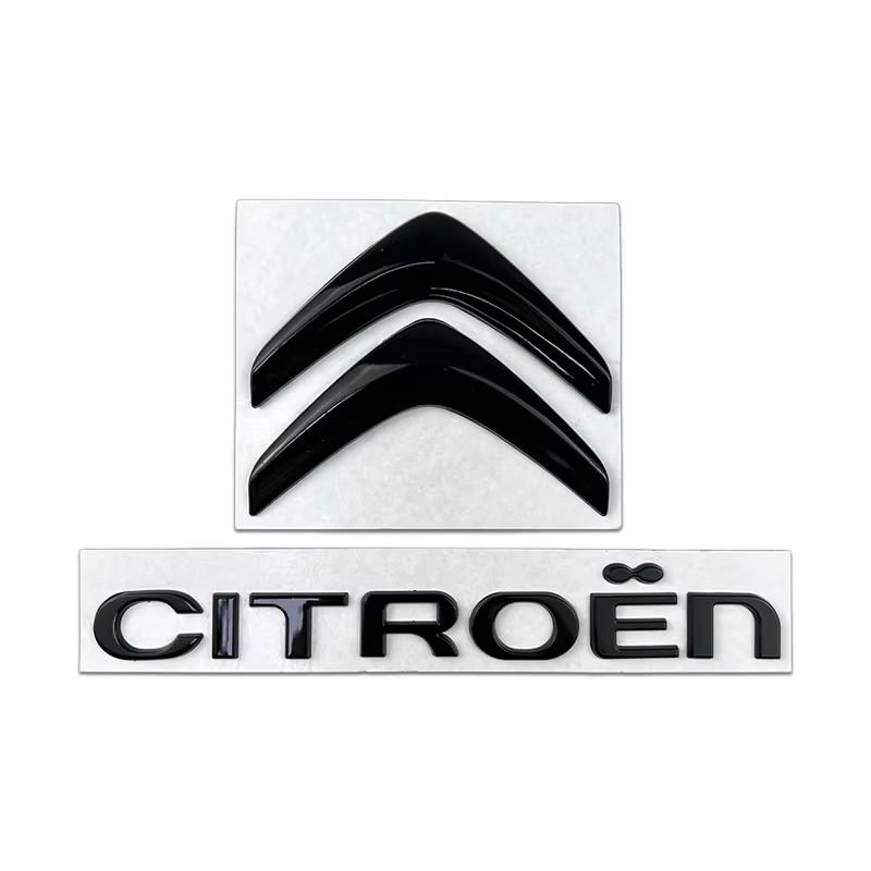 Metall Auto Vorne Hinten Emblem Abzeichen Lenkrad Abzeichen für Citroën C1 C2 C3 C4 C5 Elysee Picasso Ersatz Logo Zubehör HT6