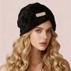 Women'S Slouchy Winter Hat - Plush Face Covering Cold-Proof Large Head Circumference, Fluffy Rabbit Hair Texture, Lightweight Warm Beanie