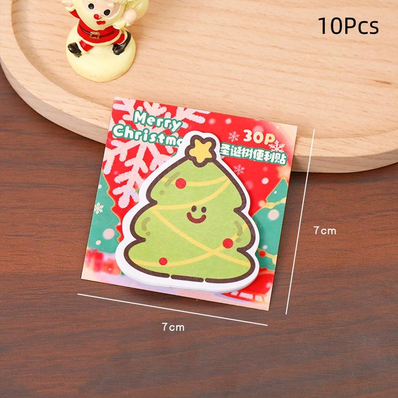5/10Pcs Cute Cartoon Christmas Message Sticky Note Kawaii Student Stationery Memo Pad Post-It School Supplies Christmas Gifts
