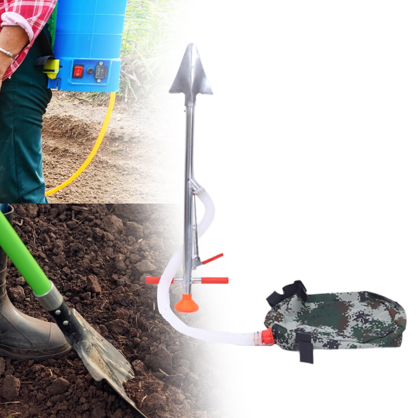 Fertilizer Spreader Iron Manual Agricultural Backpack Corn Fertilizer Portable Gardening Tool for Backyard Cane Farm Corn Garden