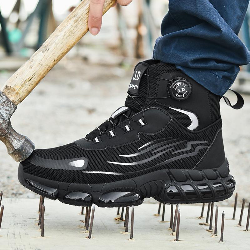 

High-Top Couple Work Boots Indestructible Safety Shoes Steel Toe Men S Boots Puncture-Proof Sneakers Men Non Slip Work Shoes 45