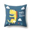 Geometric Dinosaur Pattern Polyester Single-sided Pillowcase Home Sofa Pillowcase Living Room Bedroom Cushion Cover