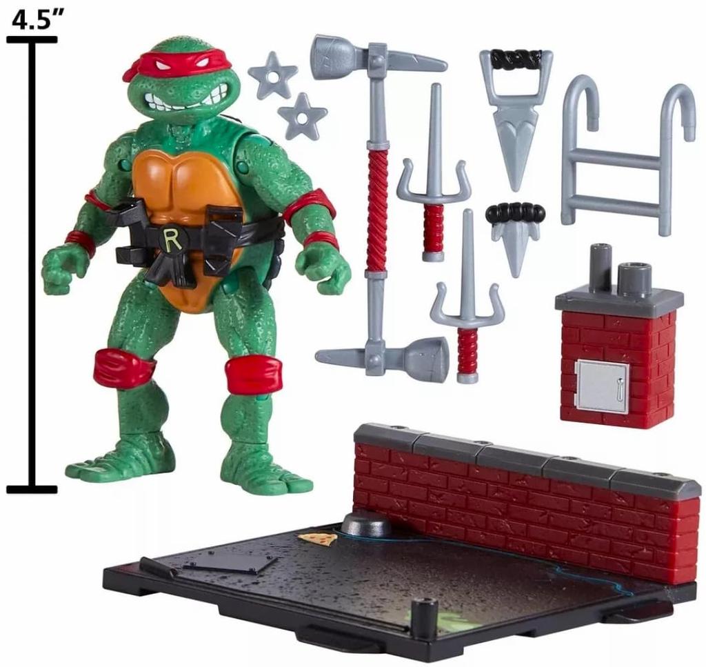 TMNT Playmates 40° Anniversario - Raffaello, Figura Originale Da Schizzo - Edizione Collezionisti