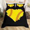 3D Sports Baseball Duvet Cover Set Teen Boys Men Bedding Set With Pillowcases Lightweight Sport Ball Theme Comforter Cover Sets