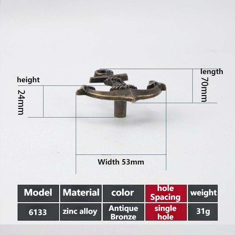 

Handle-Anchor & Rudder Shaped Decorative Knob, Creative Furniture Handles,Suitable for Dressers,Cabinets,Bookcases,Nightstands